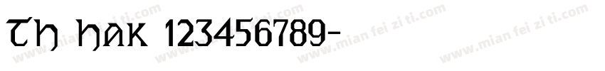 TH Hak 123456789字体转换